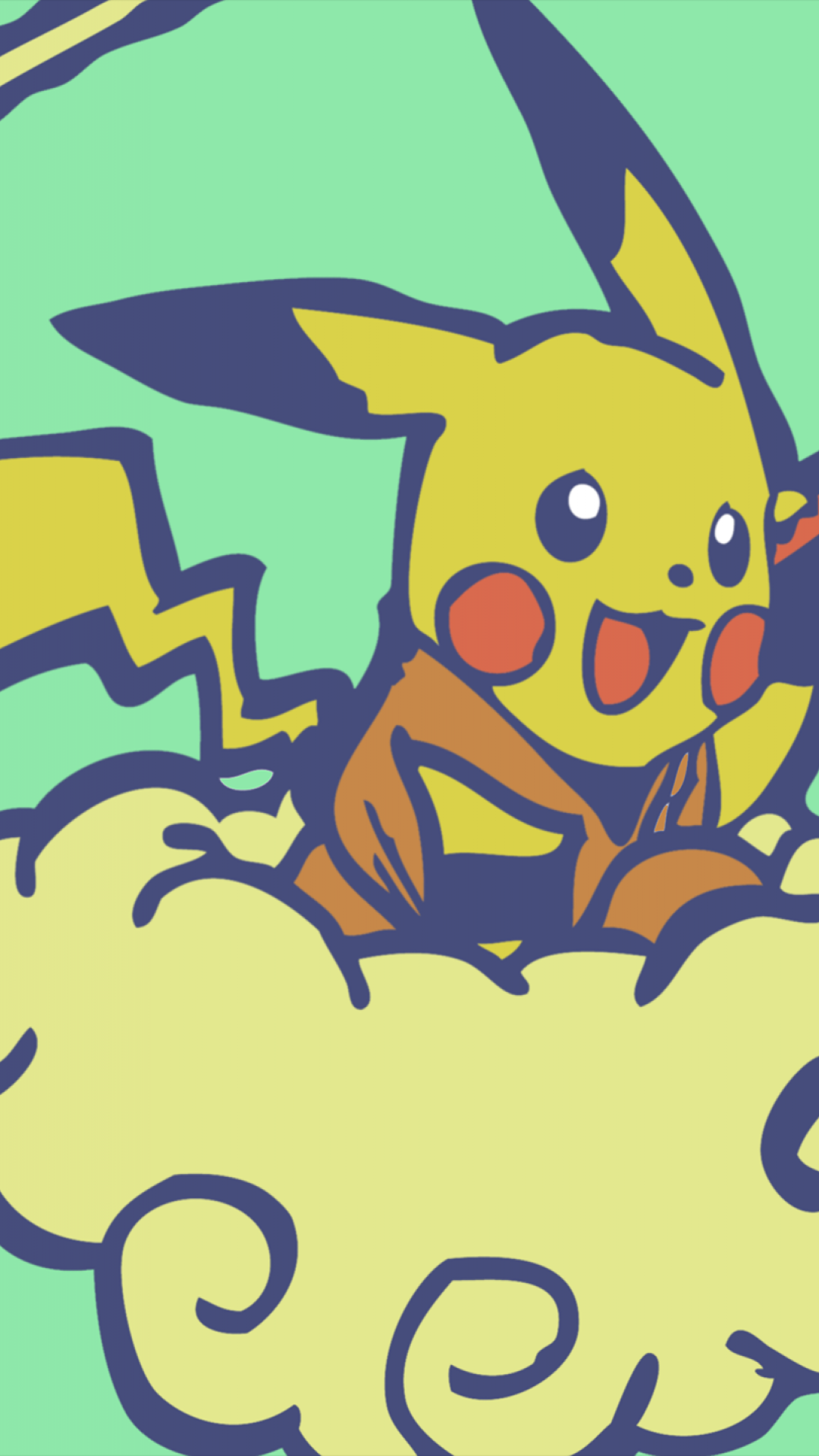 pokemon iphone wallpaper,karikatur,gelb,illustration,clip art,schnauze