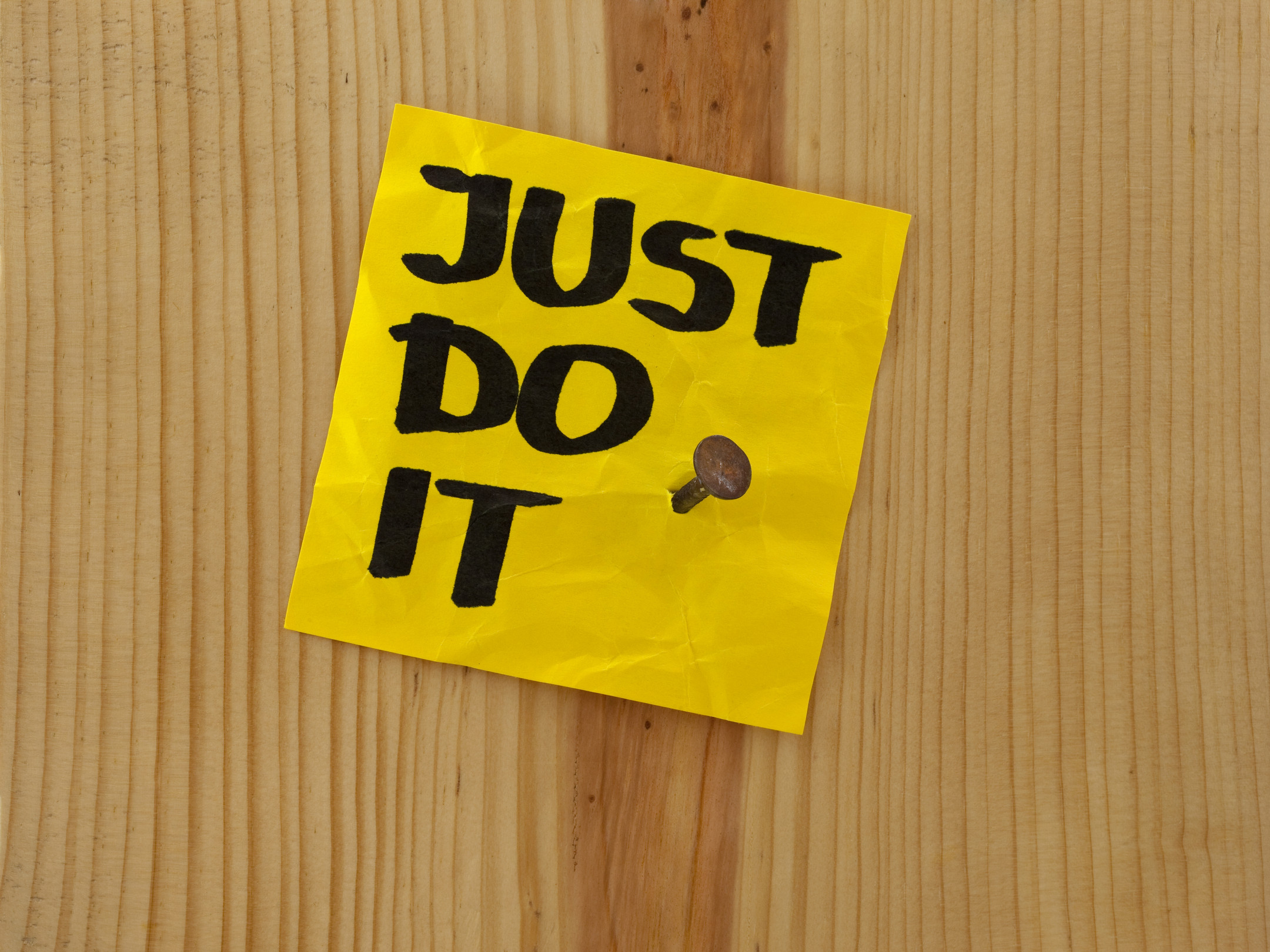 just do it wallpaper,yellow,text,font,post it note,wood