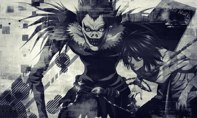 wallpapers en hd,anime,fictional character,illustration,fiction,black and white