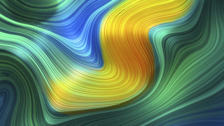 notebook wallpaper,blue,green,yellow,wave,fractal art