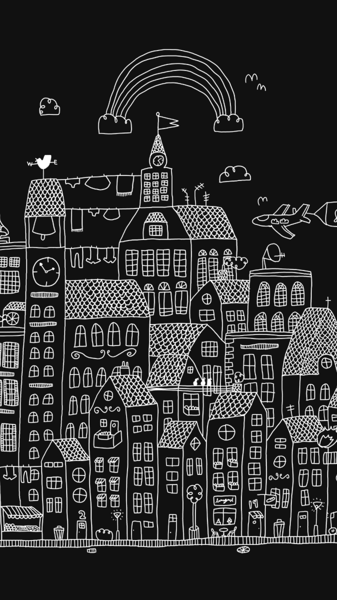 schwarz weiß iphone wallpaper,text,stadt,muster,illustration,die architektur