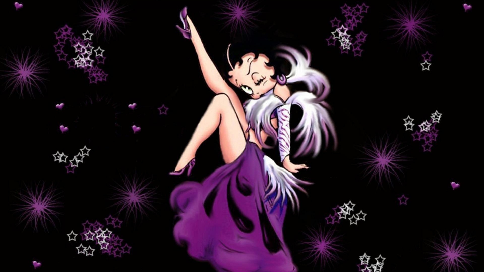 fond d'écran betty boop,violet,violet,personnage fictif,danseur,un événement