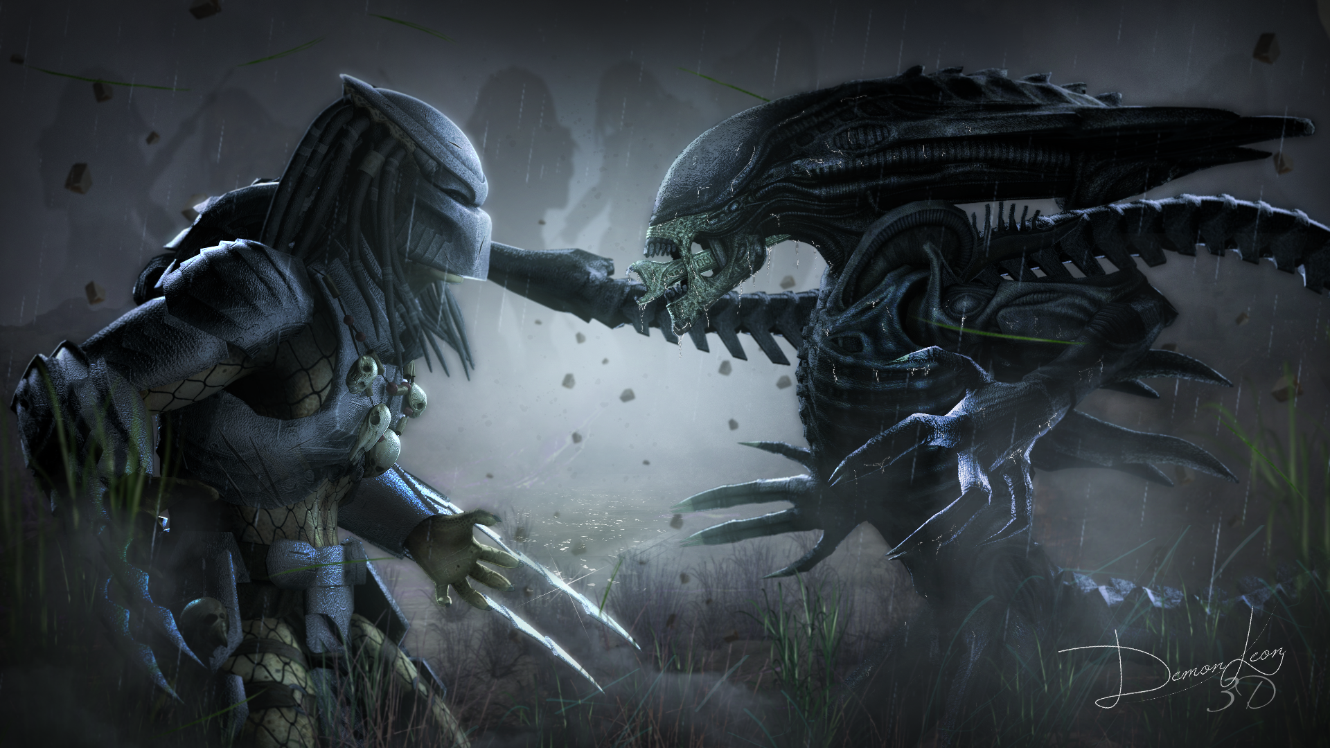 predator wallpaper,action adventure game,pc game,cg artwork,darkness,demon