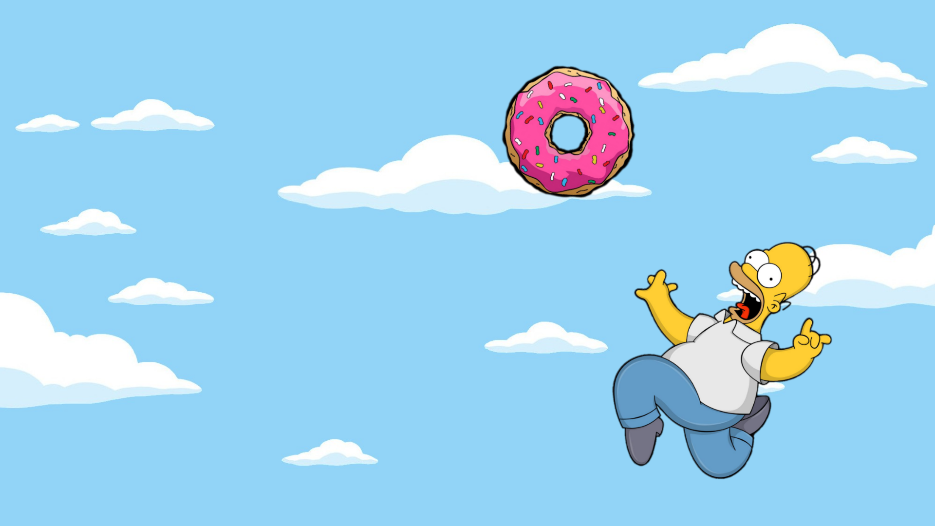 sfondo di homer simpson,cartone animato,cielo,illustrazione,acqua,nube