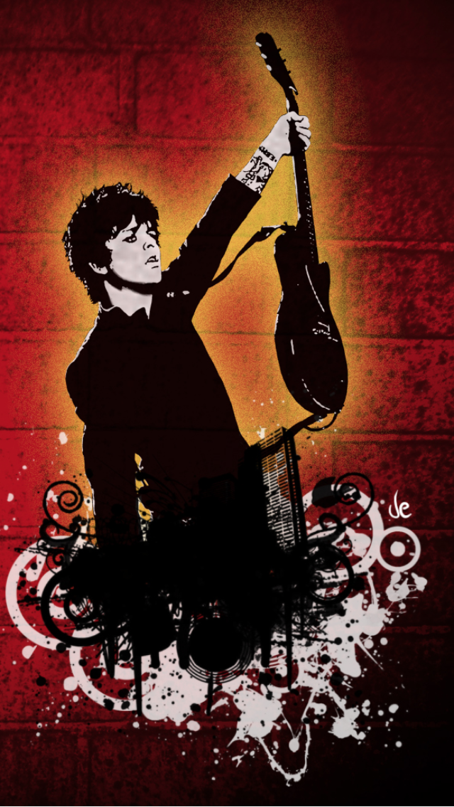 green day wallpaper,musical instrument,guitarist,music,musician,jazz guitarist