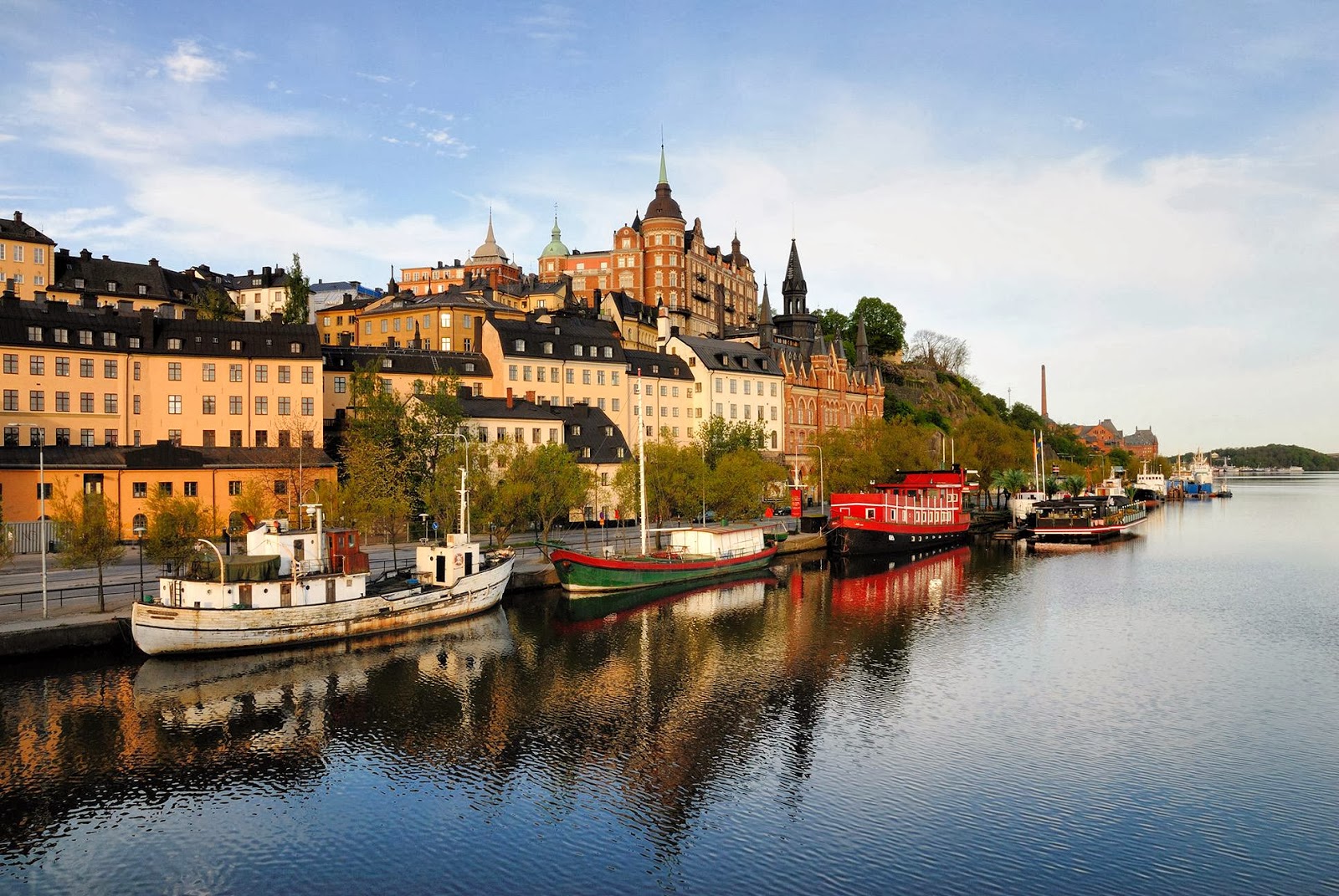 schweden tapete,gewässer,wasserweg,stadt, dorf,betrachtung