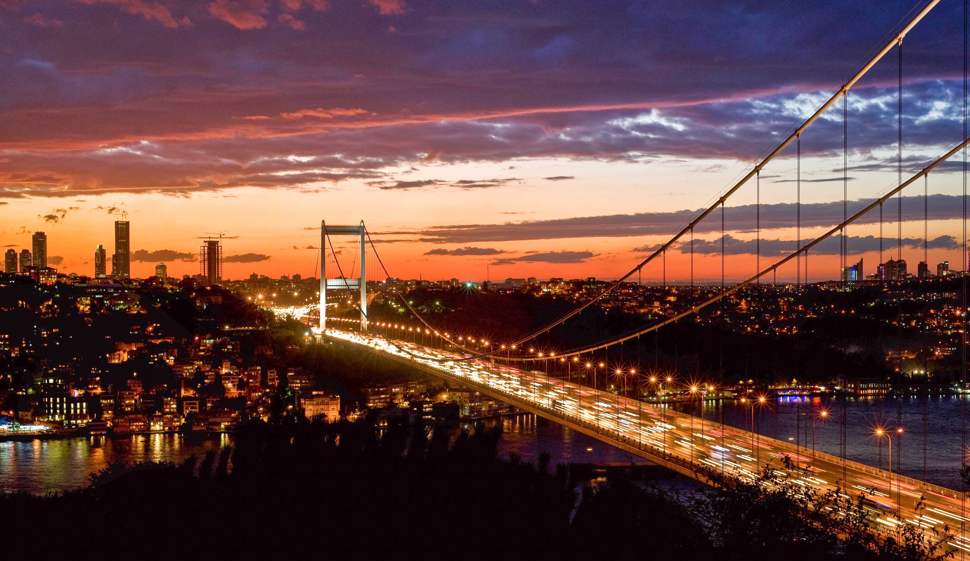 fond d'écran 4k pc,ciel,pont,pont suspendu,nuage,paysage urbain