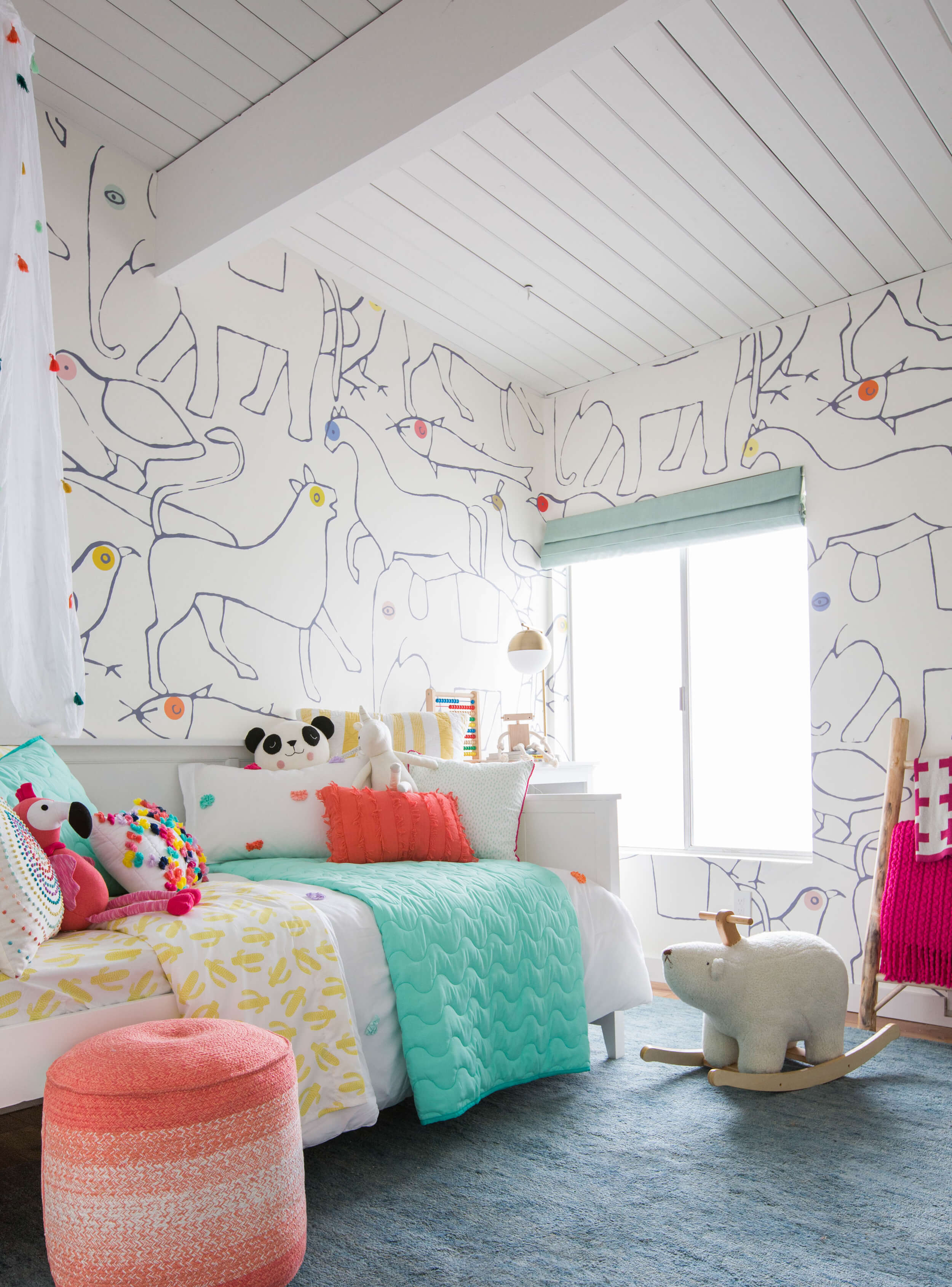 아이 방 벽지,방,가구,인테리어 디자인,침실,벽