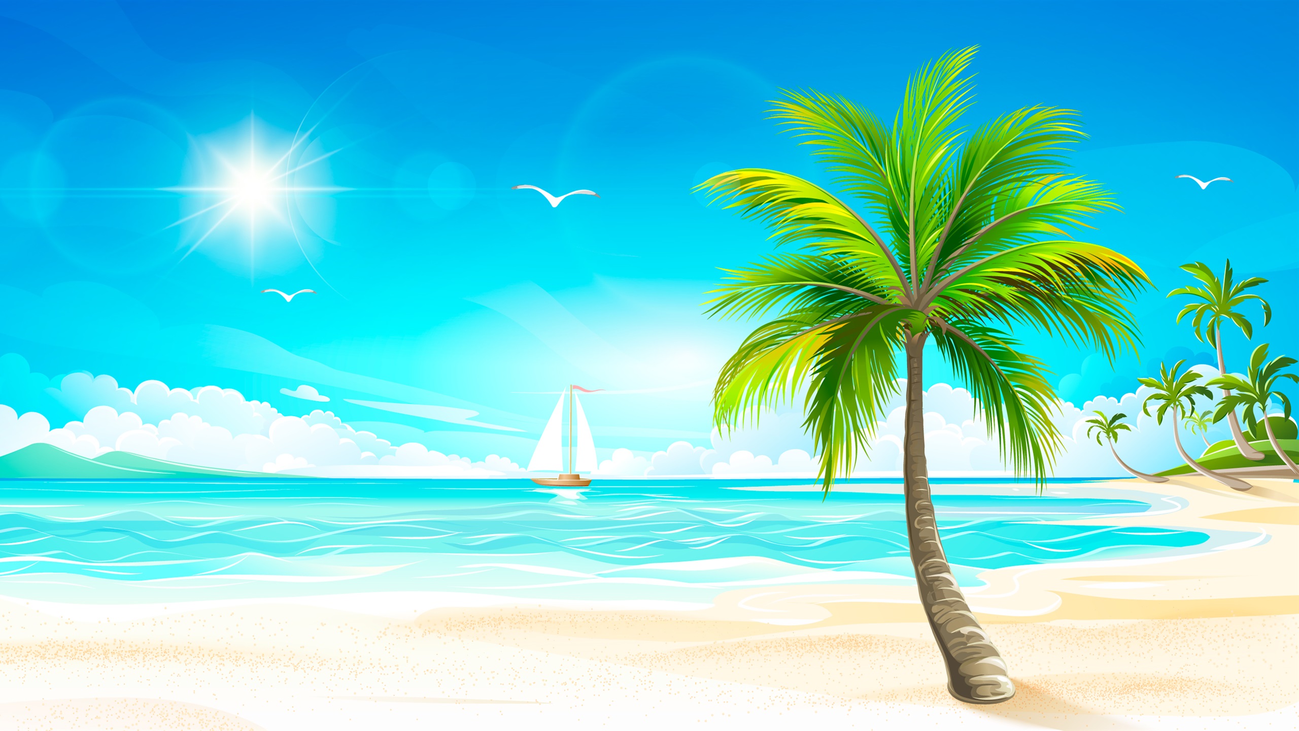 fond d'écran playa,ciel,la nature,arbre,palmier,jour