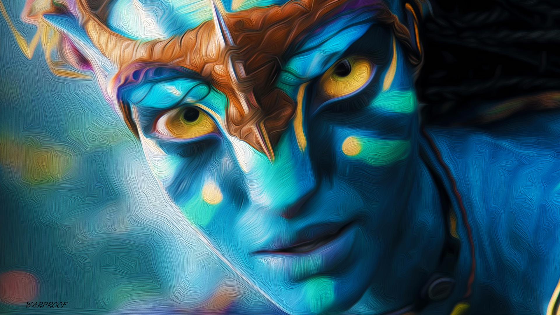 avatar wallpaper,gesicht,blau,kopf,auge,illustration