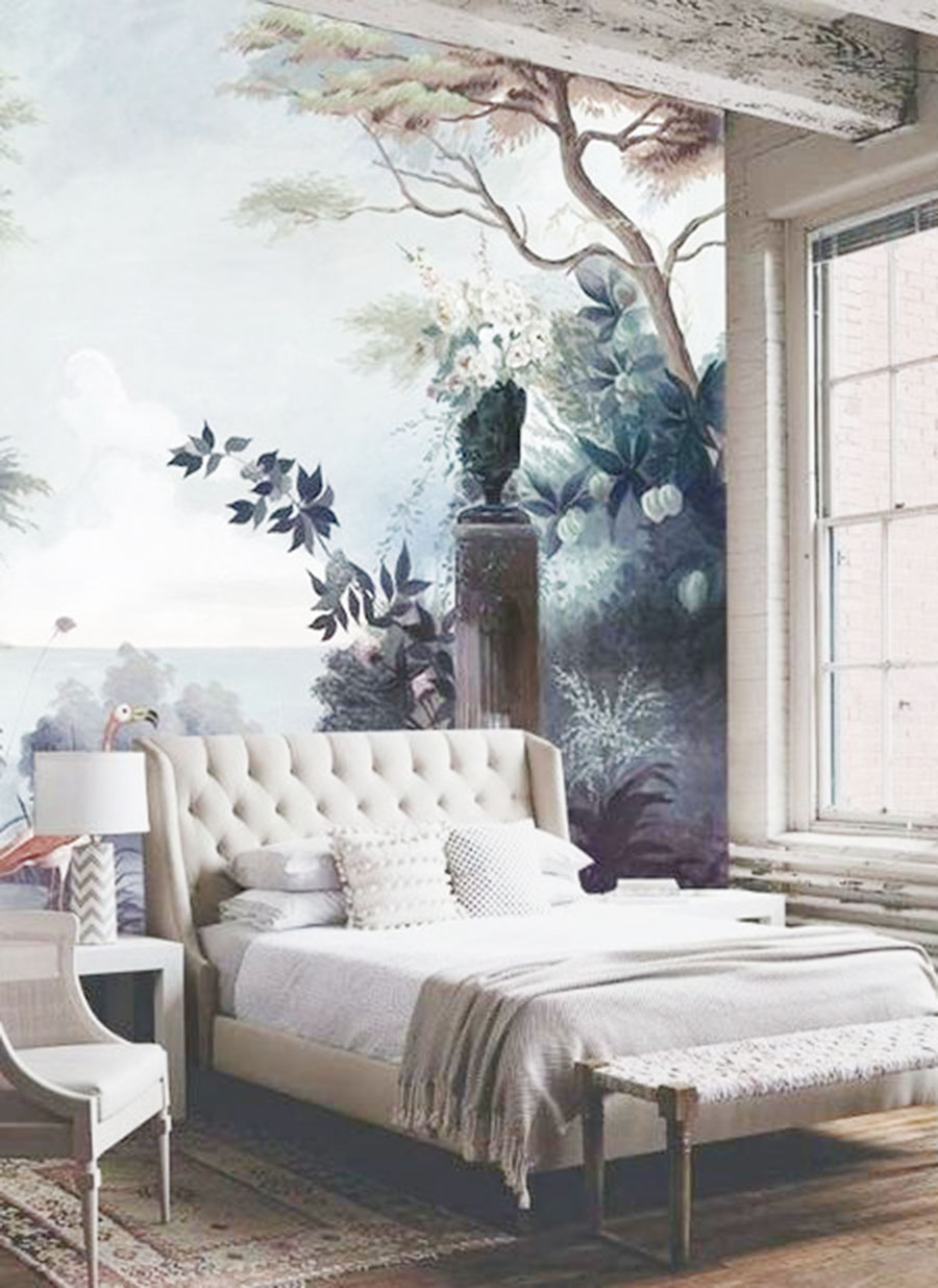 壁の壁画の壁紙,家具,ベッド,ルーム,寝室,壁