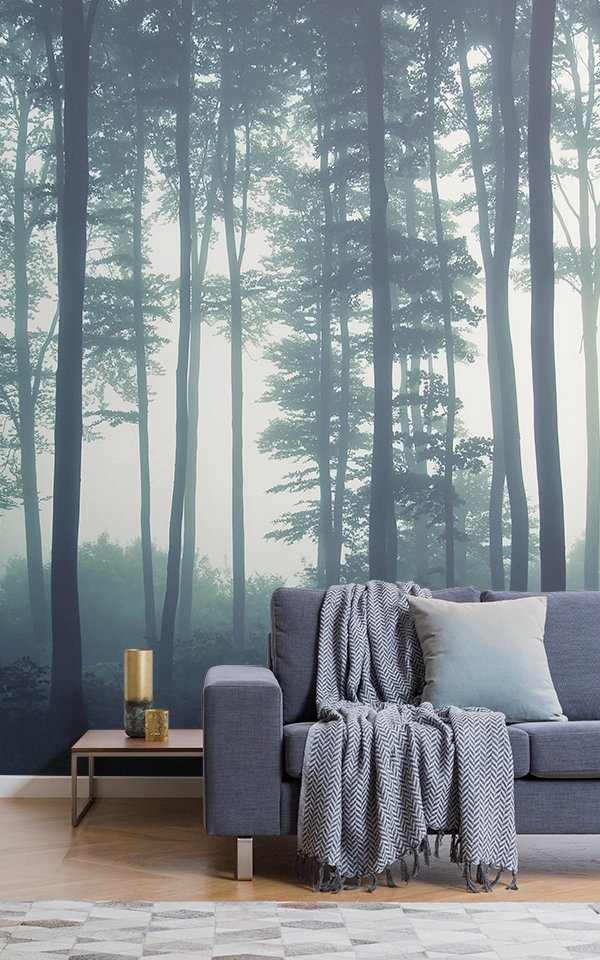 wall mural wallpaper,tree,nature,furniture,room,living room