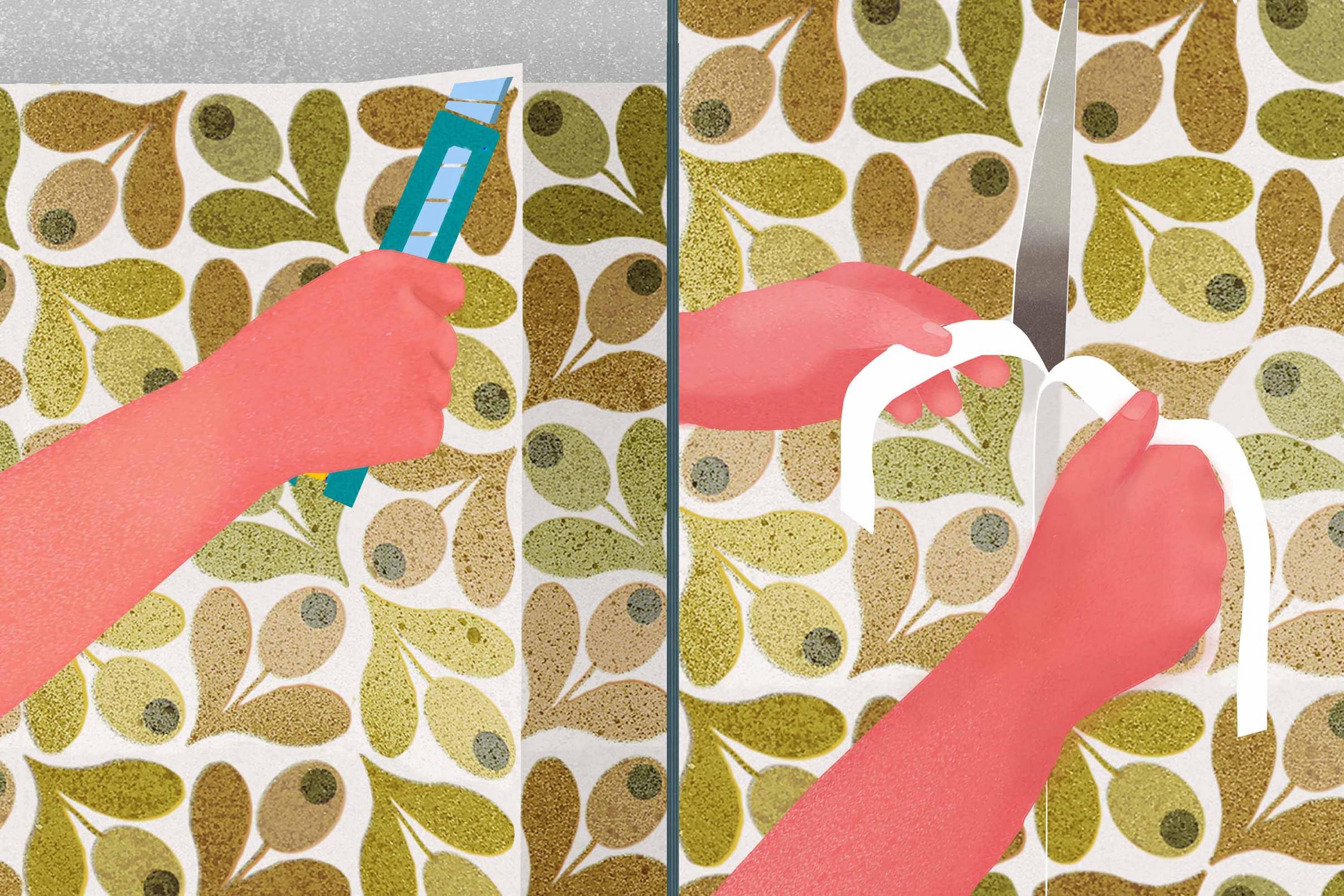 How To Apply Wallpaper Around Windows And Doors Removing Papel De