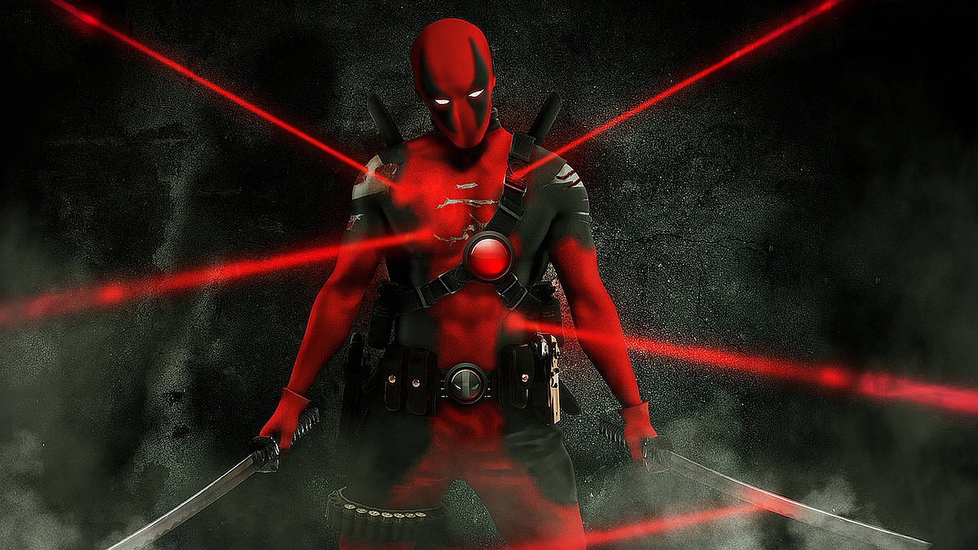 deadpool live wallpaper,red,fictional character,superhero,action figure,cg artwork