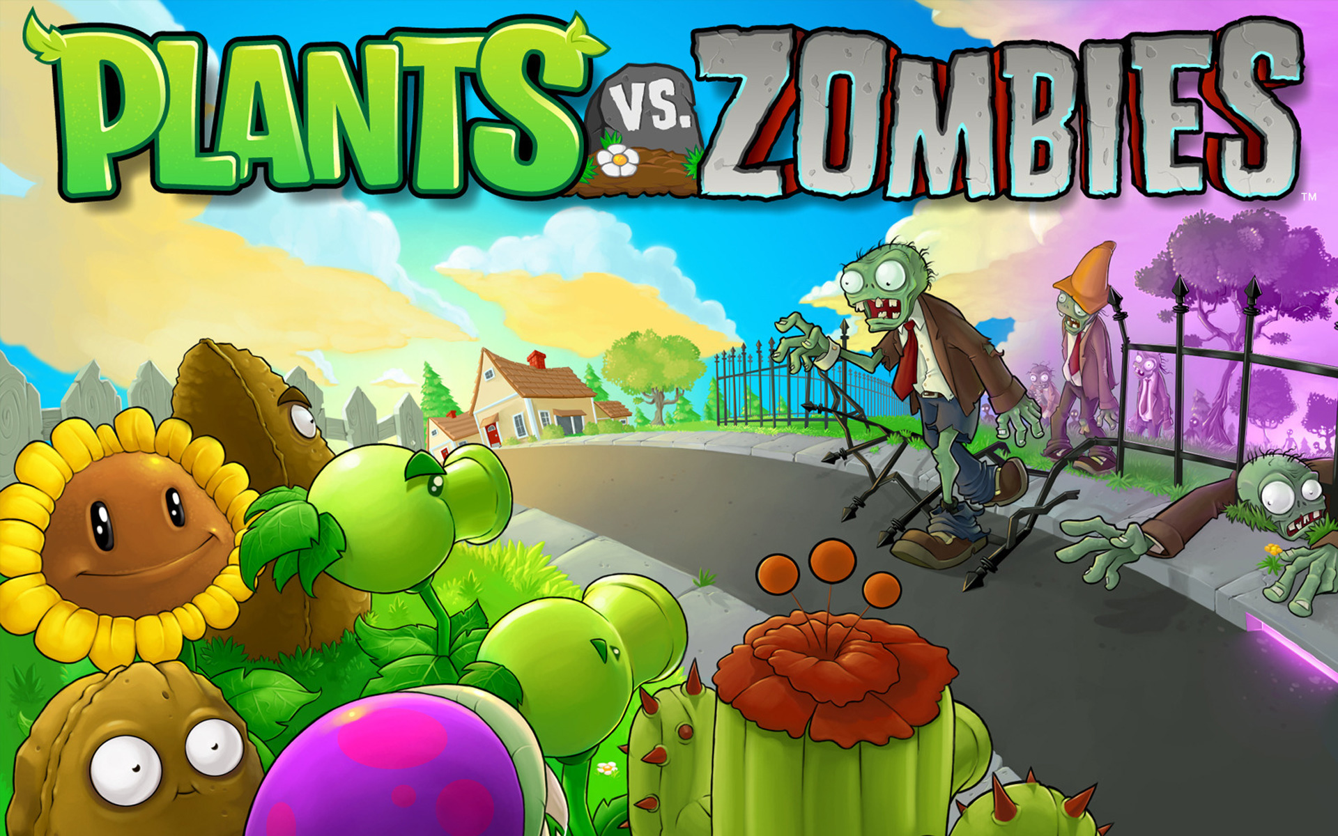 sfondo di plants vs zombies,cartone animato,cartone animato,gioco per pc,giochi,personaggio fittizio