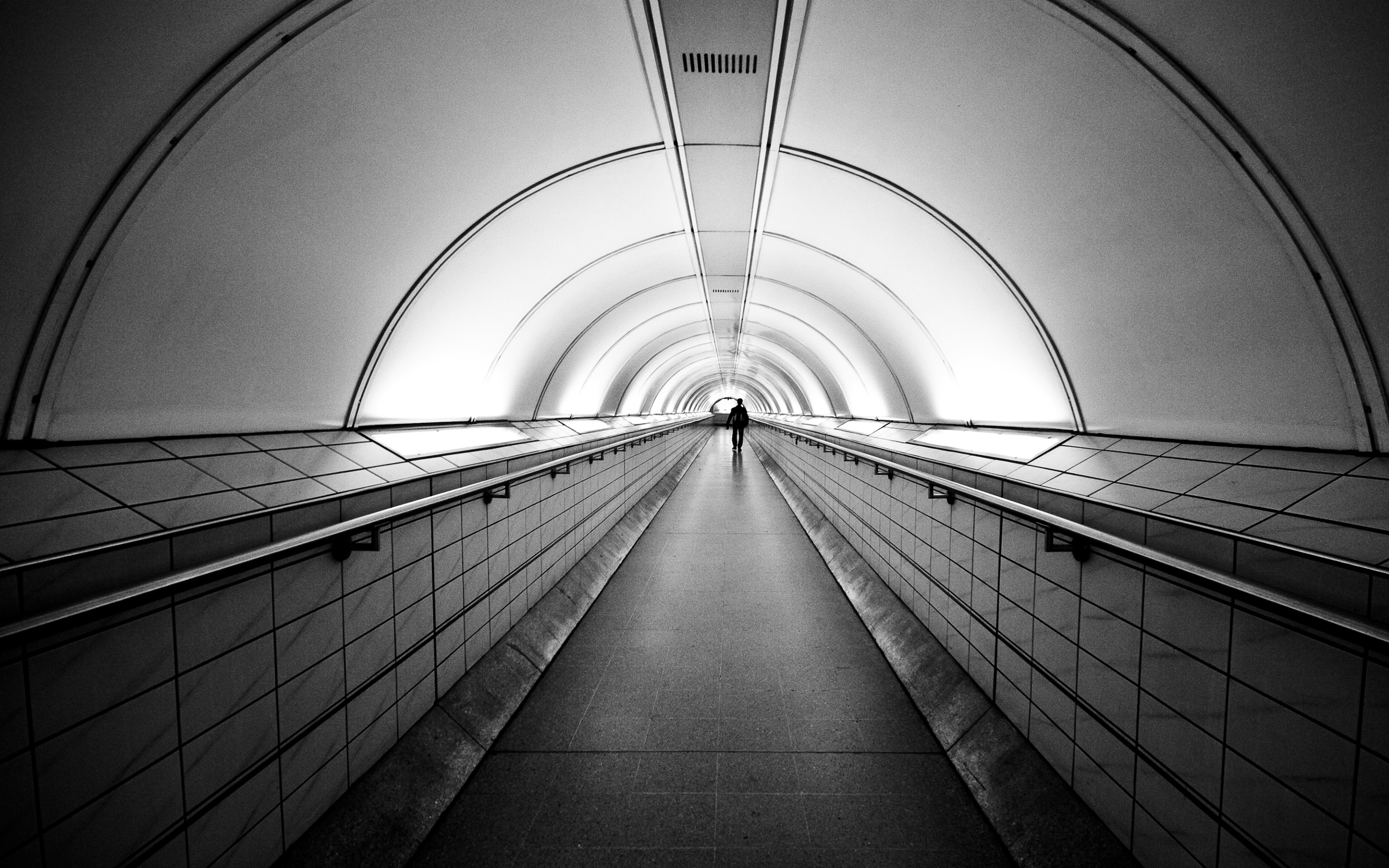 fond d'écran esthétique hd,noir,blanc,noir et blanc,tunnel,monochrome