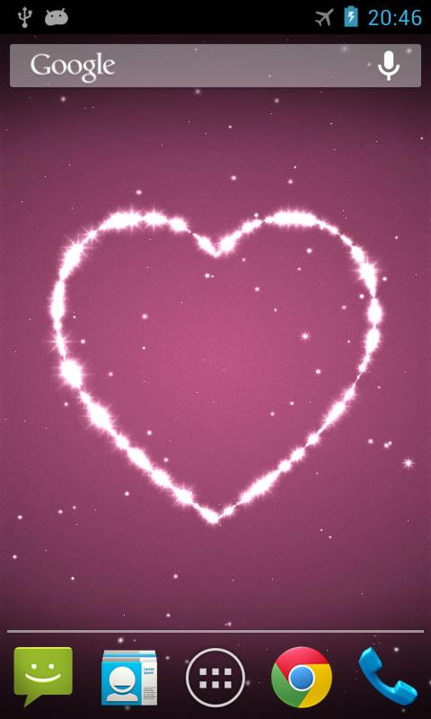 심장 라이브 벽지,심장,본문,스크린 샷,분홍,하늘
