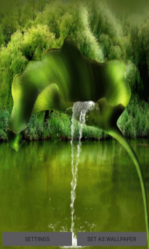 foglia live wallpaper,risorse idriche,paesaggio naturale,natura,acqua,verde