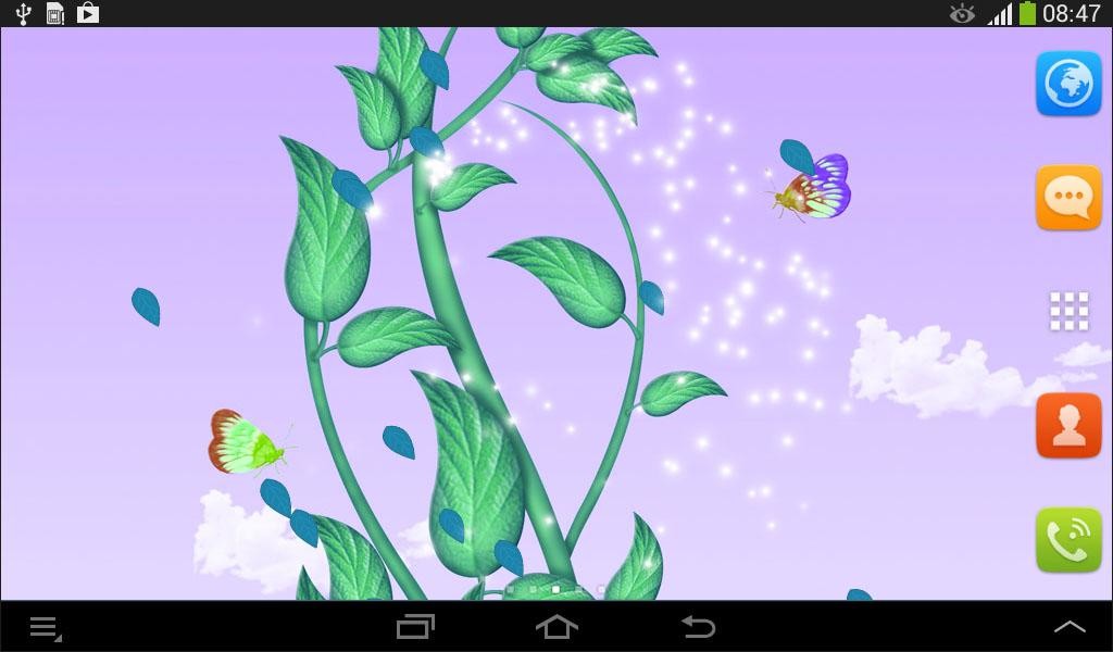foglia live wallpaper,pianta,fiore,tecnologia,immagine dello schermo,gambo della pianta