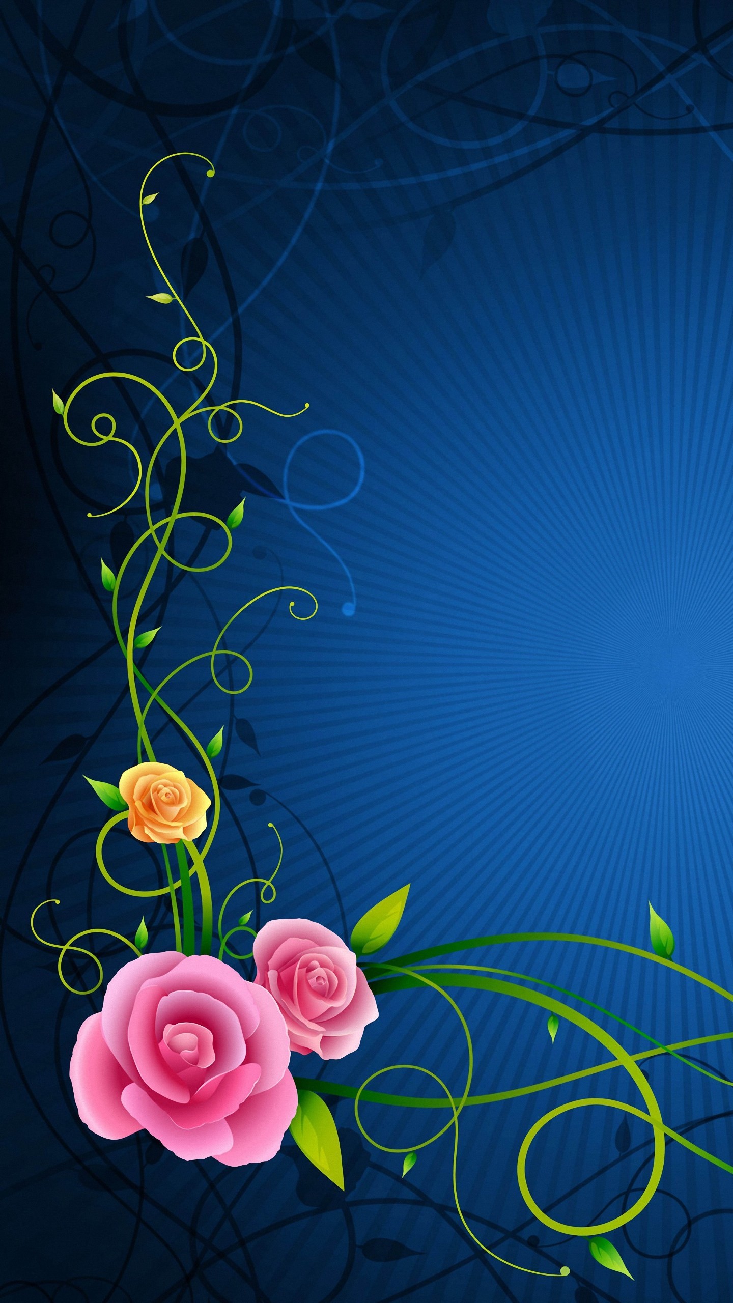 fonds d'écran mignons pour android,bleu,art floral,fleur,plante,arrangement floral