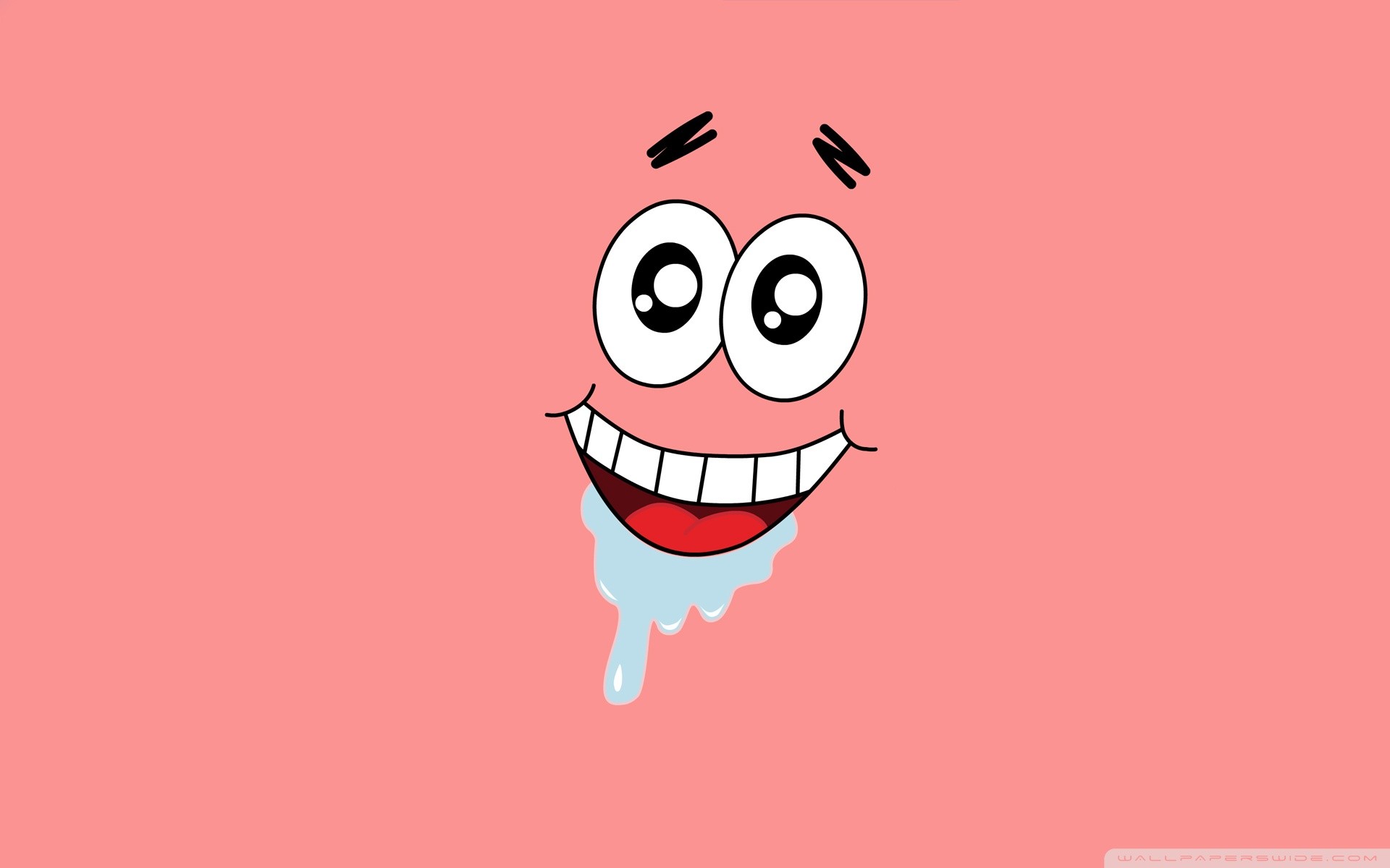 patrick wallpaper,cartoon,pink,facial expression,red,smile