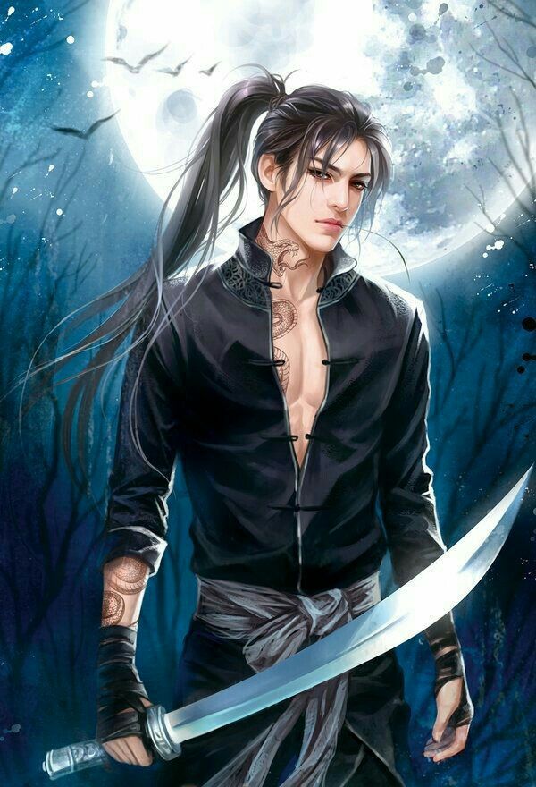 hair style wallpaper boy,cg artwork,illustration,fictional character,black hair,long hair