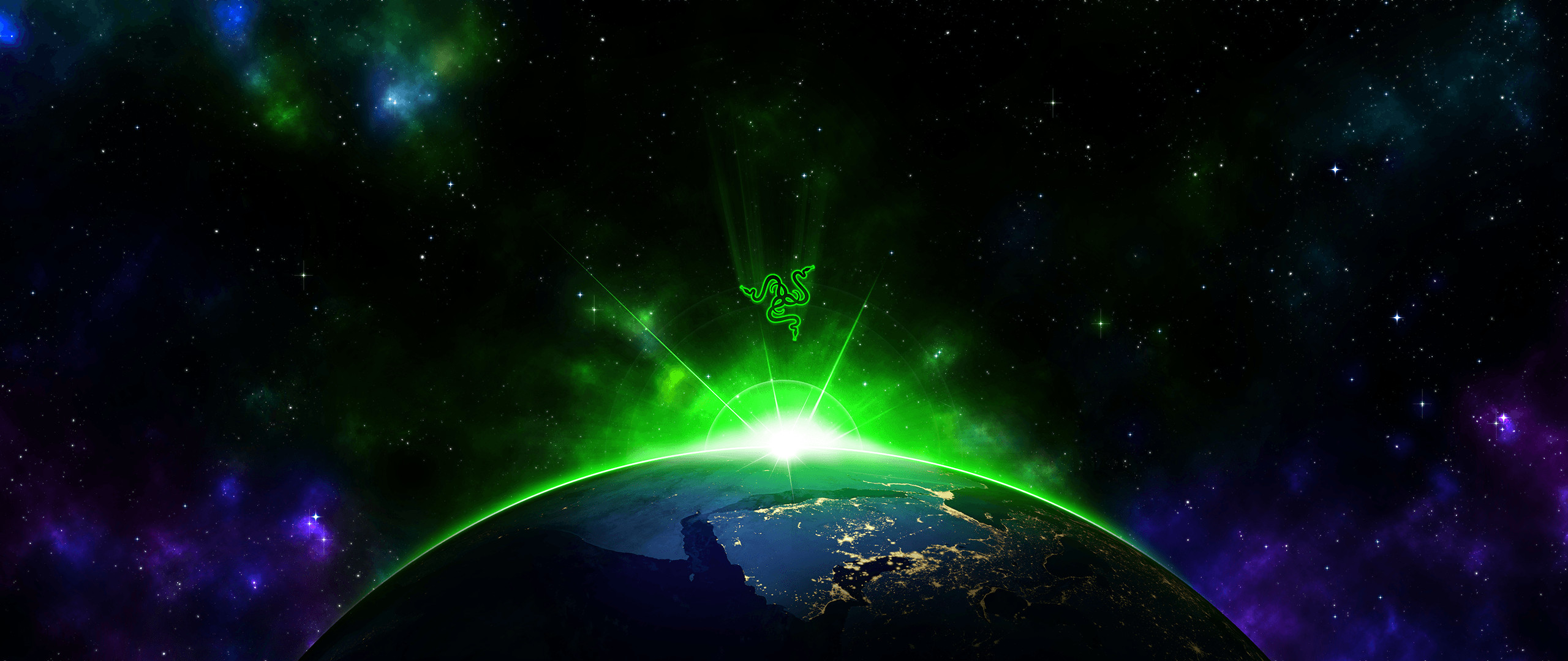 razer chroma wallpaper,nature,green,outer space,atmosphere,sky