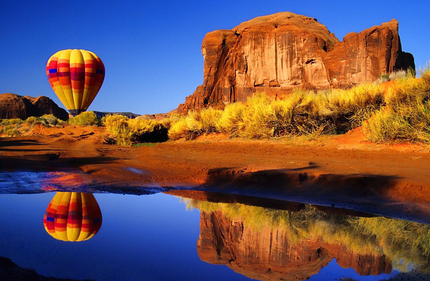 wallpaper hd photo download,hot air ballooning,nature,natural landscape,reflection,sky