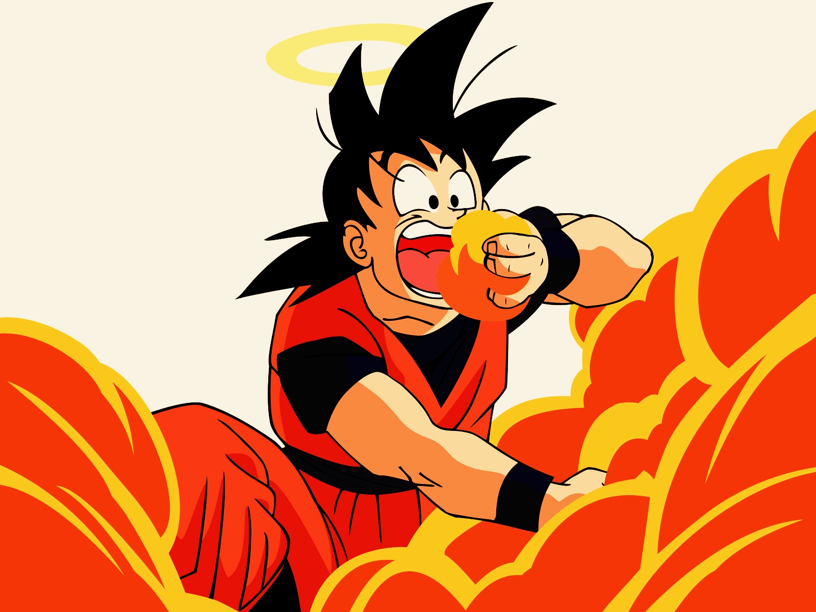 sohn goku wallpaper,karikatur,anime,dragon ball,animierter cartoon,erfundener charakter