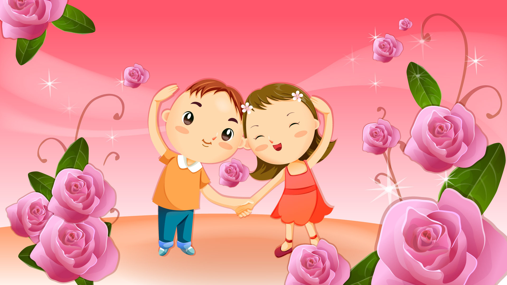 cute cartoon wallpaper,cartoon,pink,illustration,animated cartoon,child