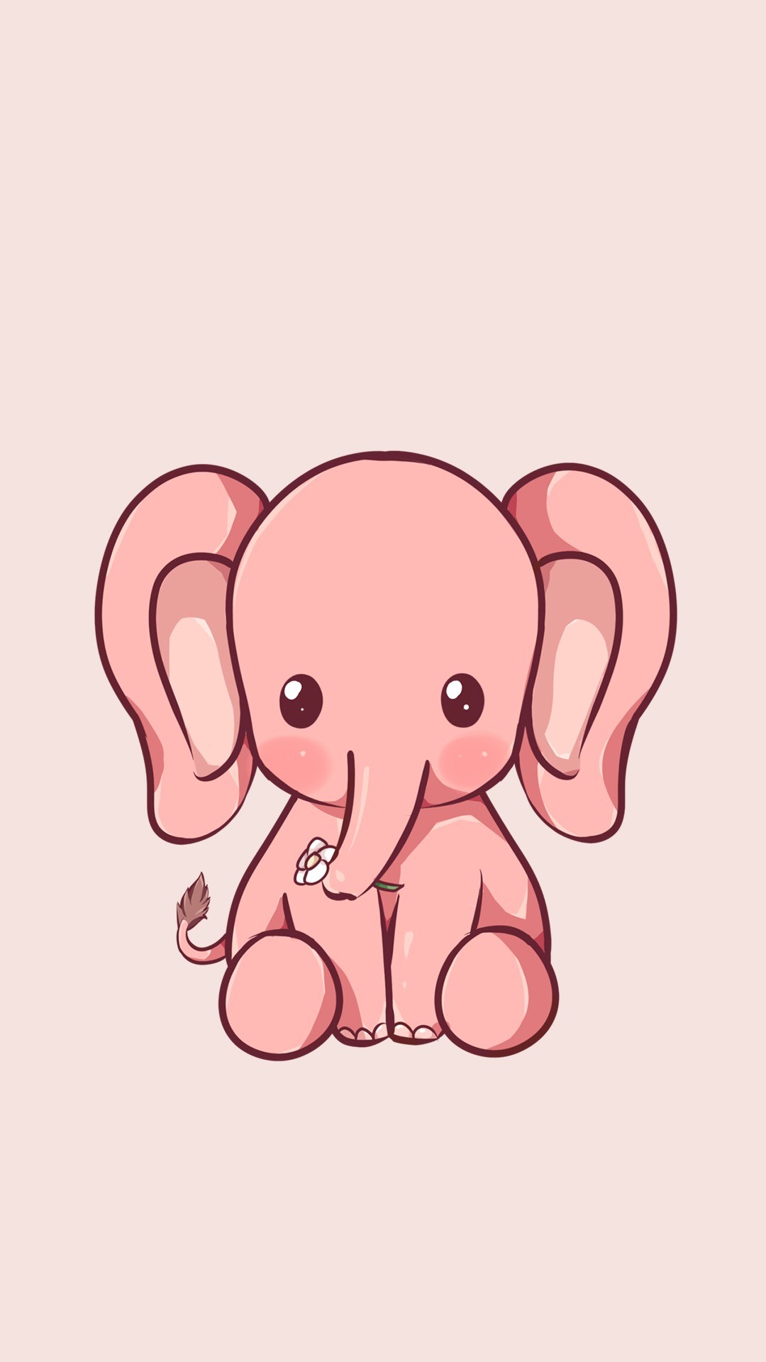 귀여운 만화 벽지,코끼리,코끼리와 매머드,분홍,만화,인도 코끼리