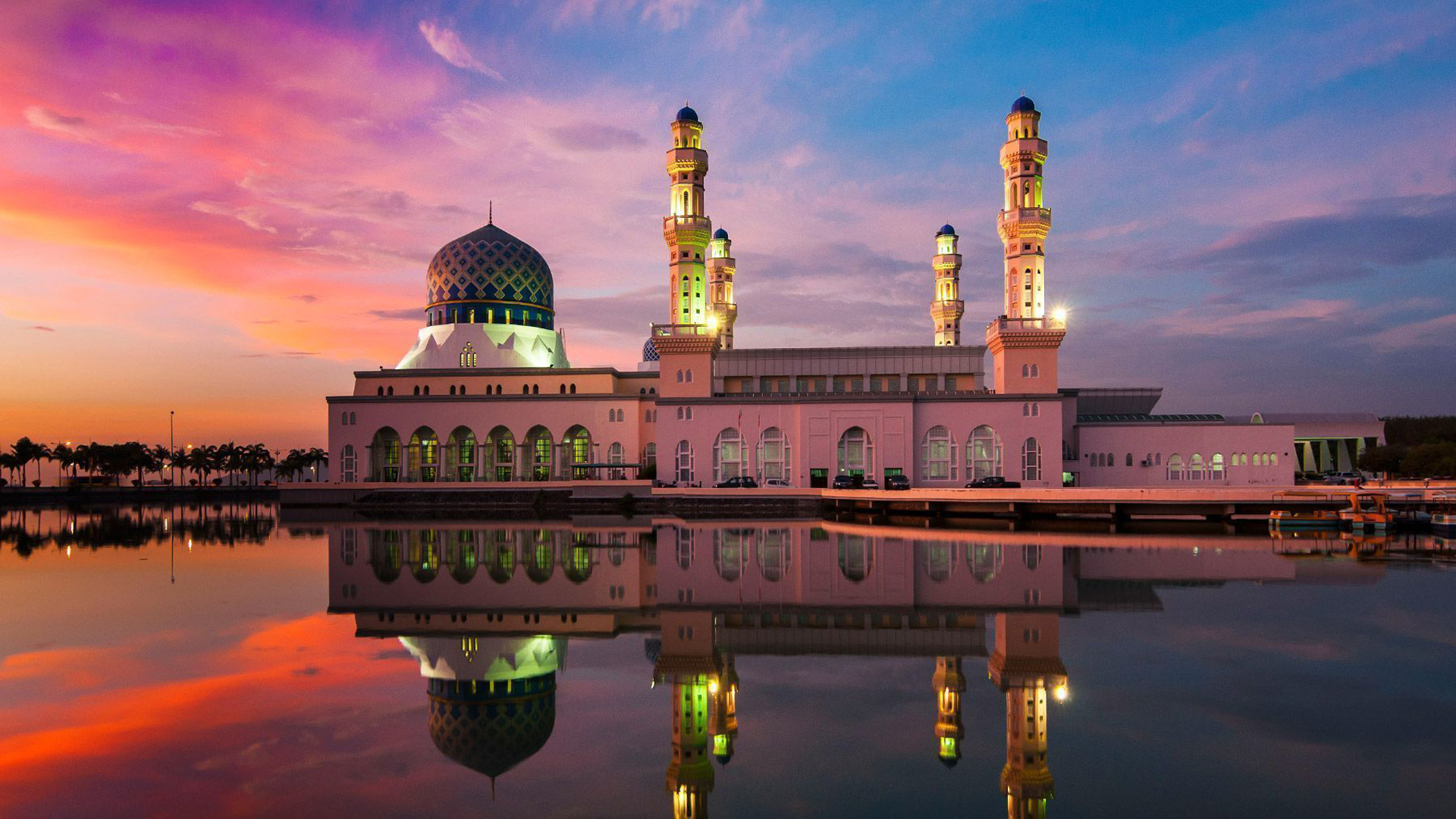 wallpaper kota,reflection,landmark,mosque,sky,place of worship