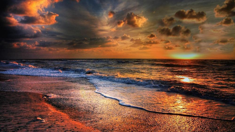 papel pintado junto al mar,cielo,horizonte,naturaleza,mar,oceano
