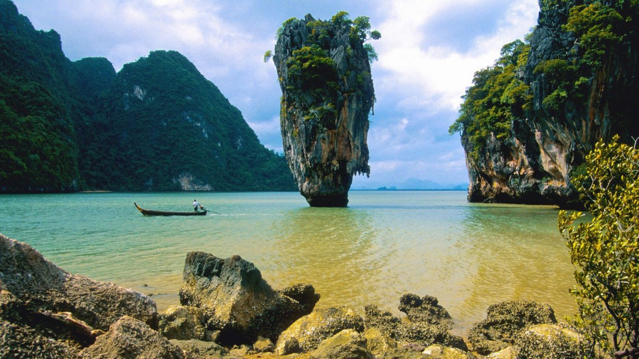 thailand wallpaper,body of water,natural landscape,nature,coastal and oceanic landforms,sea