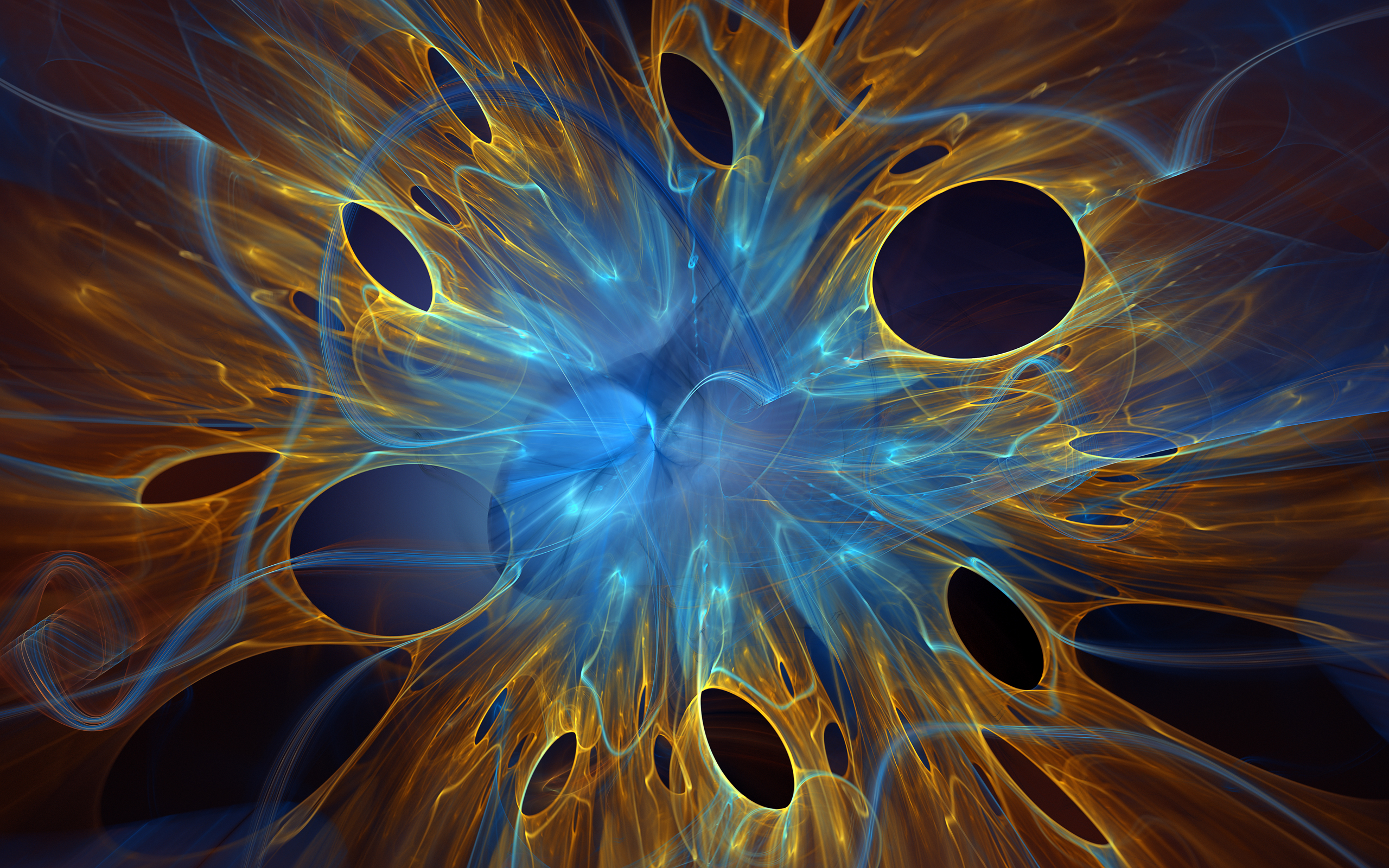 fond d'écran fractal,art fractal,bleu,l'eau,jaune,art
