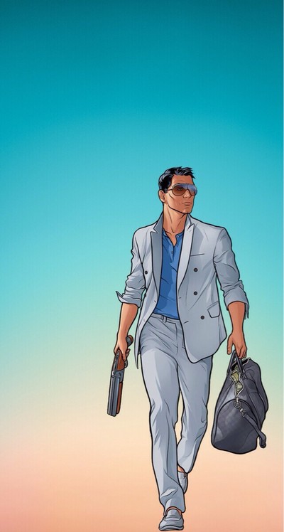 archer wallpaper,blue,suit,standing,illustration,blazer