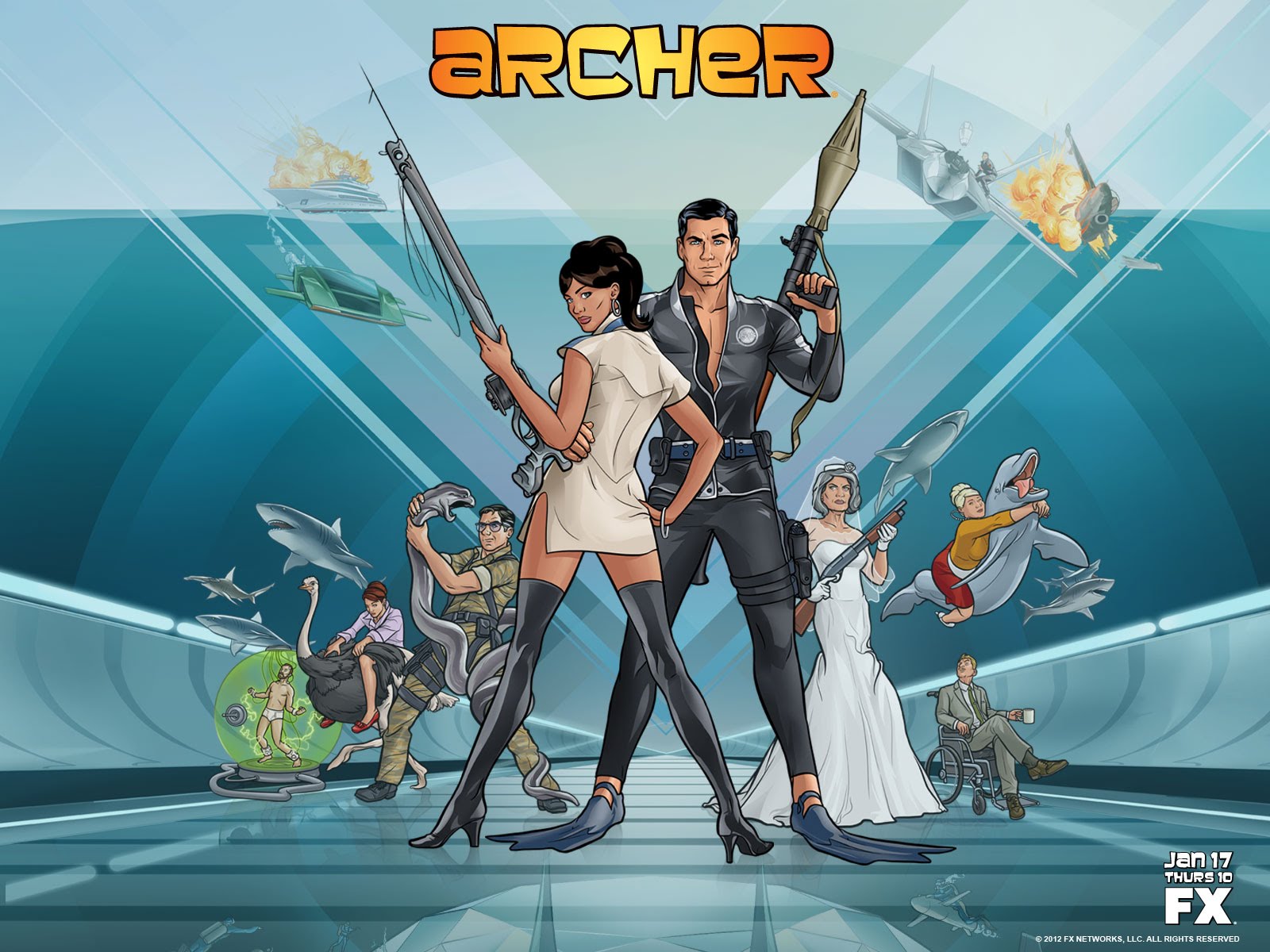 archer wallpaper,games,pc game,technology,animation,illustration