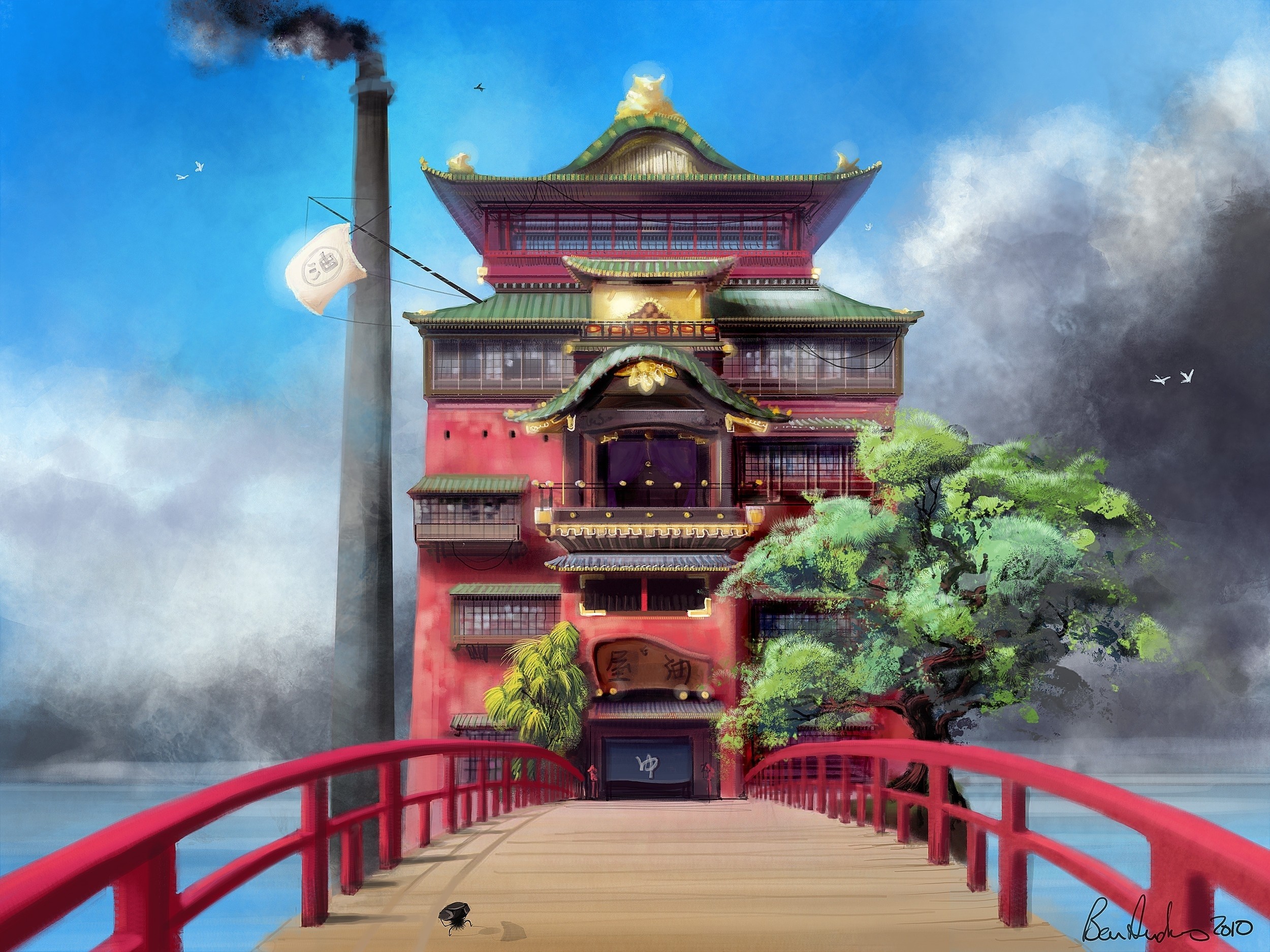 fondo de pantalla animado,arquitectura china,naturaleza,pagoda,arquitectura japonesa,arquitectura