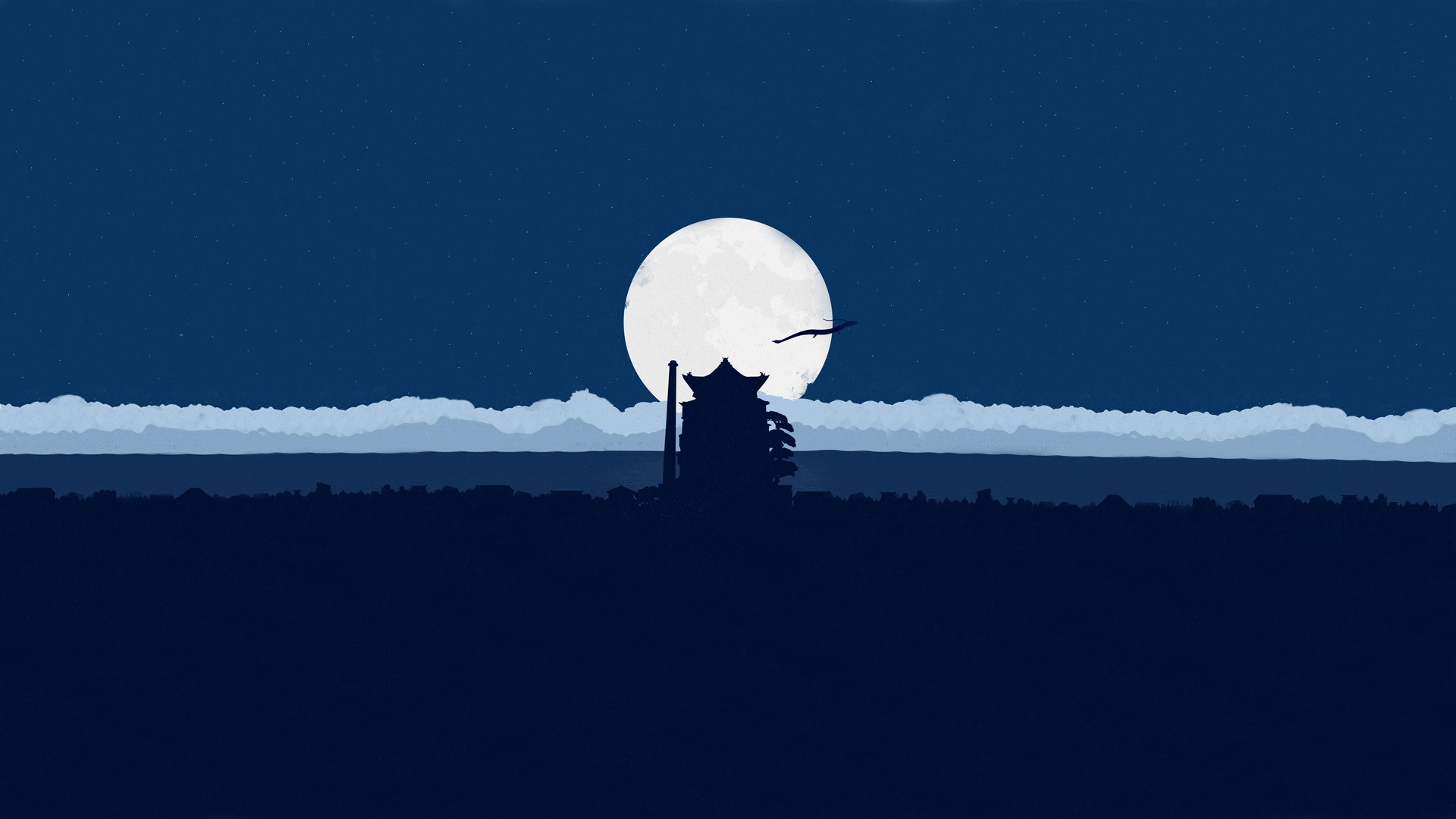 spirited away wallpaper,sky,light,daytime,moon,moonlight