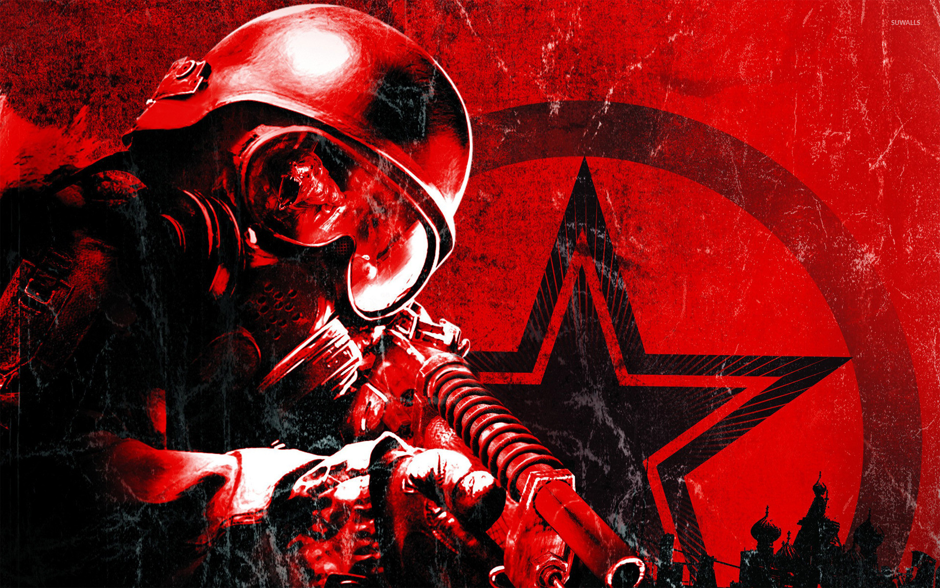 metro 2033 fondo de pantalla,rojo,ilustración,equipo de protección personal,sombrerería,póster