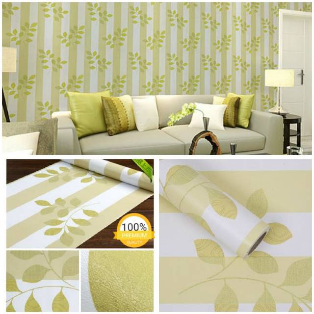 wallpaper dinding kamar tidur,green,yellow,wallpaper,room,interior design