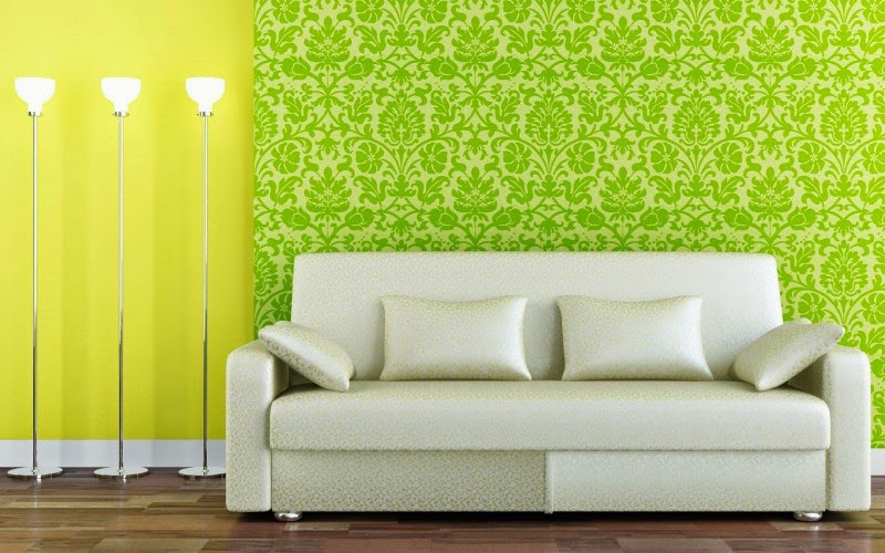 gambar wallpaper dinding,green,wall,wallpaper,yellow,living room