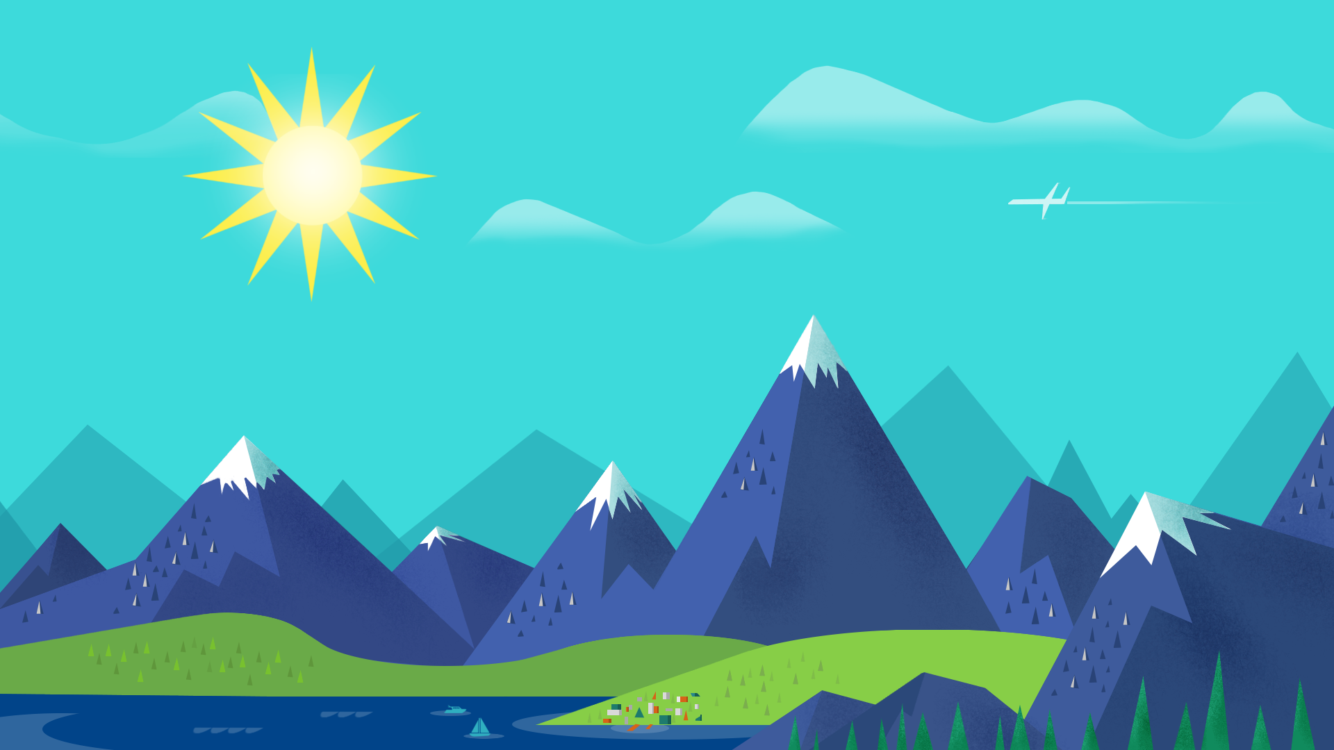 google now fond d'écran,bleu,montagne,ciel,chaîne de montagnes,illustration