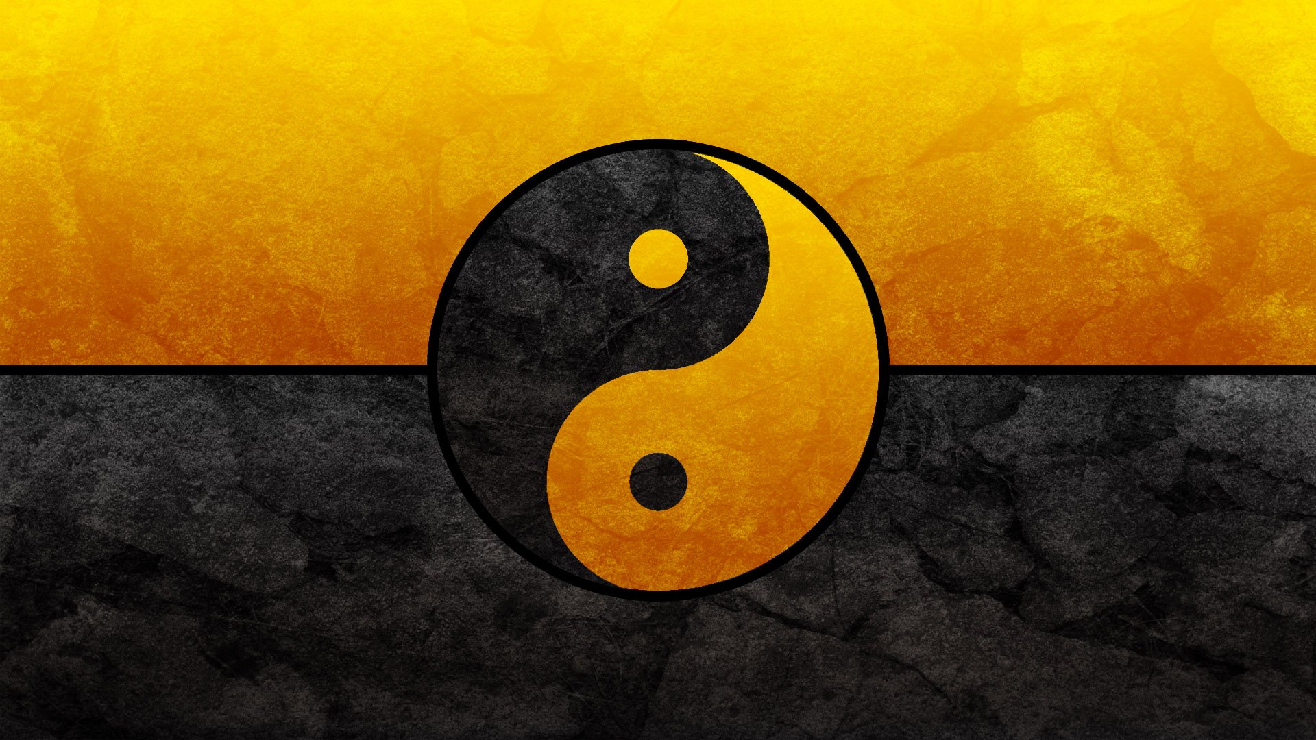 yin yang wallpaper,yellow,orange,font,circle,colorfulness