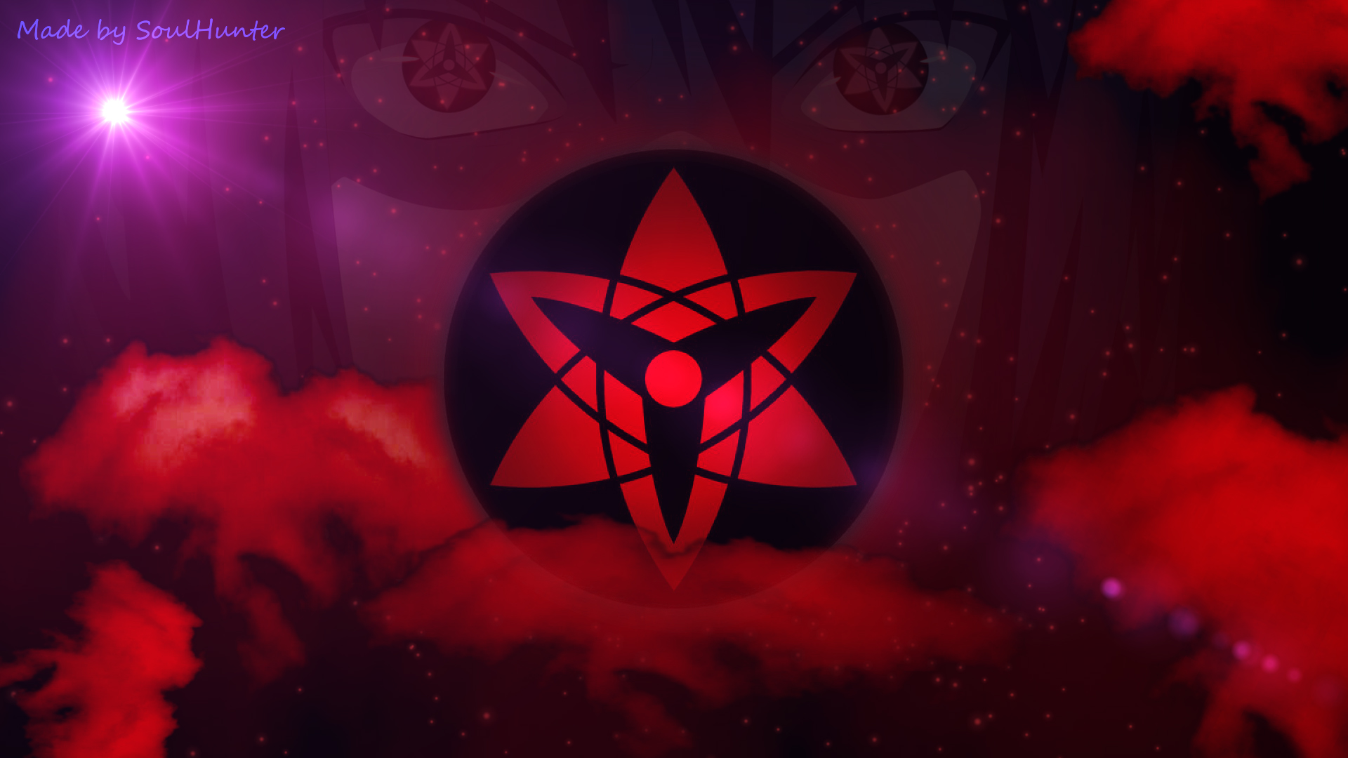 sharingan wallpaper hd,red,graphic design,graphics,space,fictional character