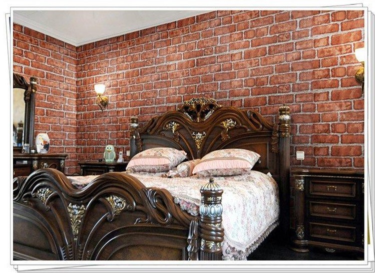 brick wallpaper bedroom,furniture,bed,brick,room,bedroom (934485