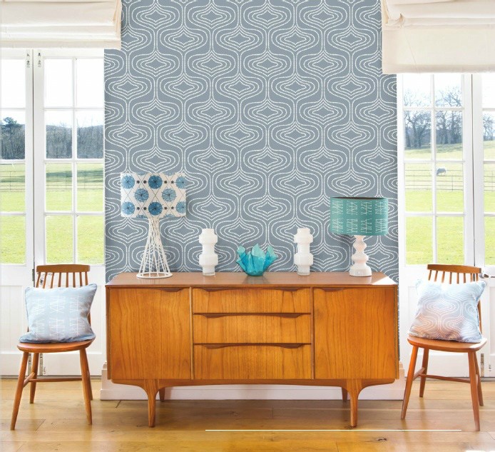 mid century wallpaper,furniture,room,interior design,wallpaper