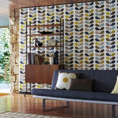 mid century wallpaper,interior design,room,living room,wall,furniture