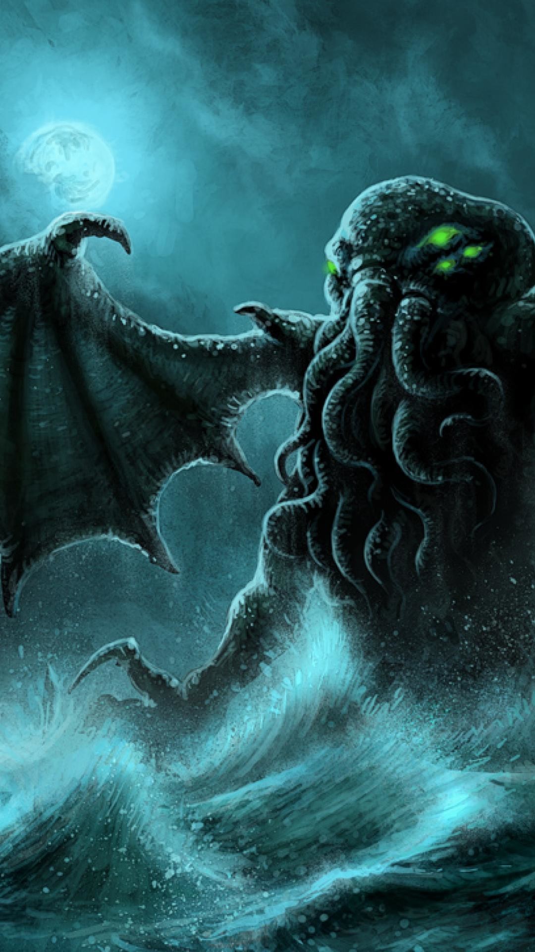 cthulhu wallpaper,cg artwork,dragon,demon,mythology,fictional character