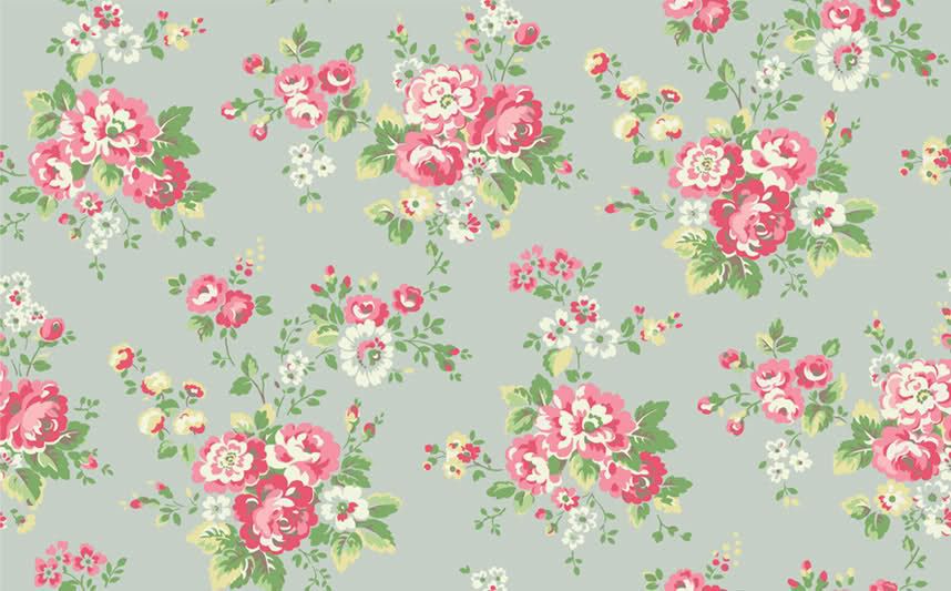 cath kidston tapete,rosa,muster,grün,blumendesign,hintergrund